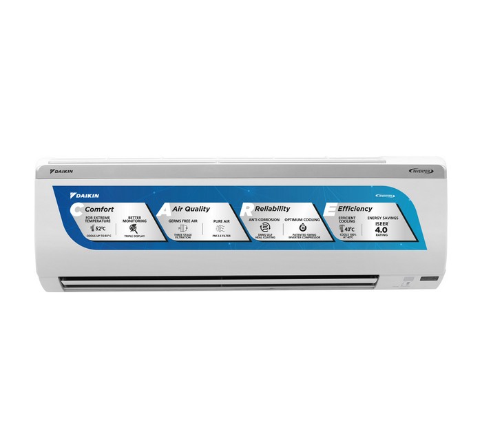 Daikin 2024 Model 1.5 Ton 3 Star Split Inverter AC - White