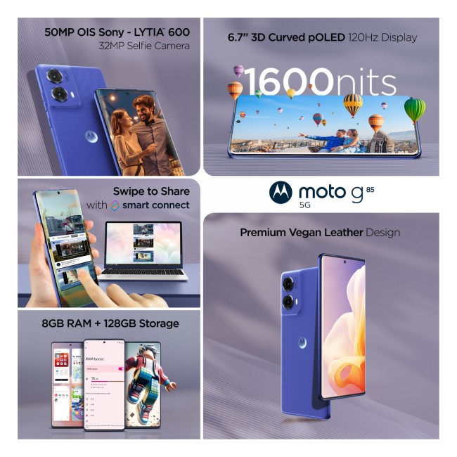 Motorola G85 5G (Cobalt Blue, 128 GB)(8 GB RAM) - Image 5