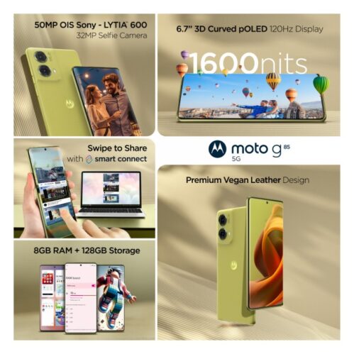 Motorola G85 5G (Olive Green, 128 GB)(8 GB RAM) - Image 5