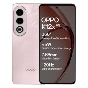 OPPO K12x 5G with 45W SUPERVOOC Charger In-The-Box (Feather Pink, 128 GB)(6 GB RAM)