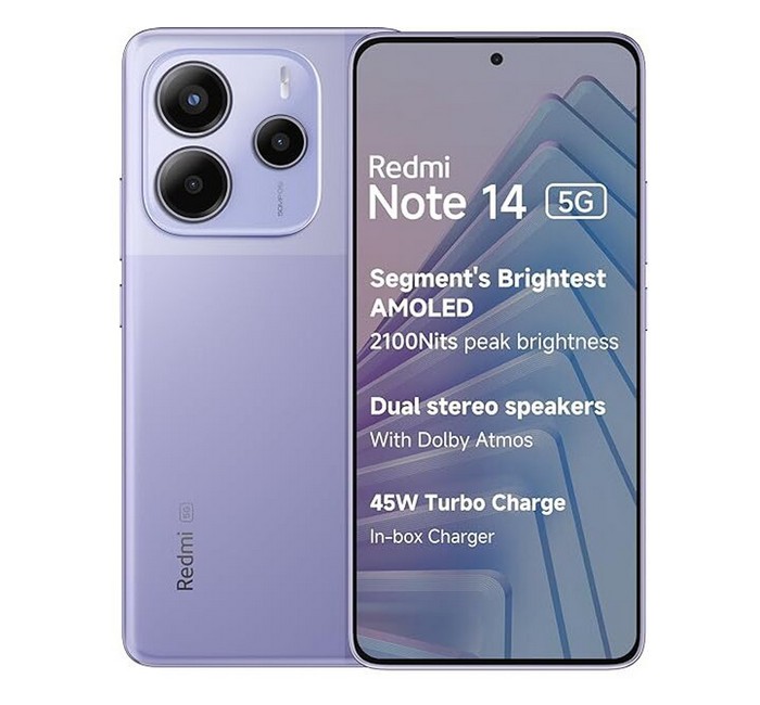 REDMI Note 14 5G (Phantom Purple, 128 GB)(6 GB RAM)