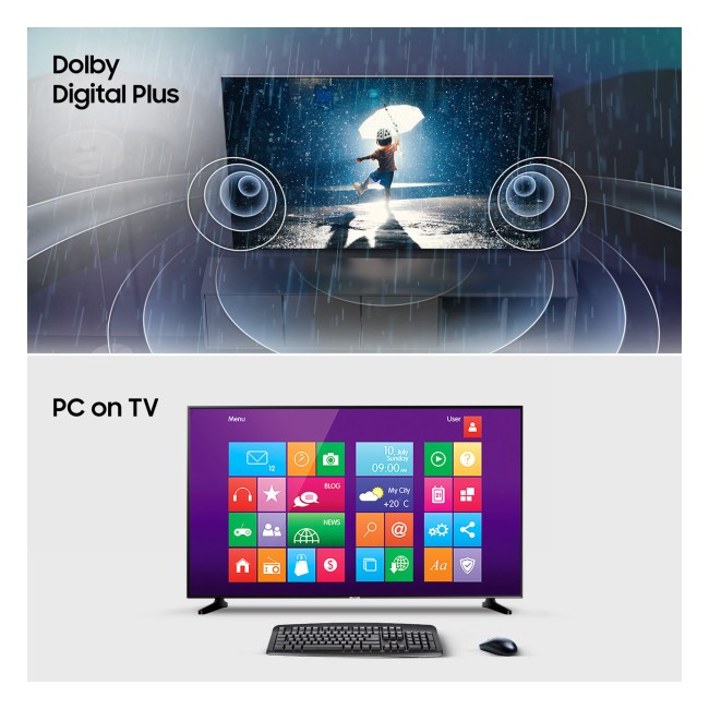 SAMSUNG 80 cm (32 Inch) HD Ready LED Smart Tizen TV with Bezel-Free Design | PurColor | Hyper Real Picture Engine | Triple Protection | SmartThings App Support | TV Key | Connect Share(HDD) | ConnectShare (USB 2.0)  (UA32T4380AKXXL) - Image 5