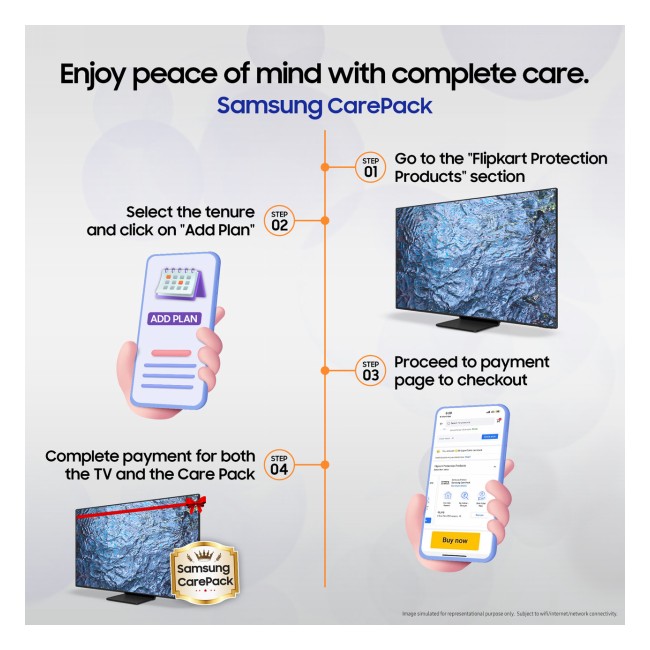 SAMSUNG 80 cm (32 Inch) HD Ready LED Smart Tizen TV with Bezel-Free Design | PurColor | Hyper Real Picture Engine | Triple Protection | SmartThings App Support | TV Key | Connect Share(HDD) | ConnectShare (USB 2.0)  (UA32T4380AKXXL) - Image 4