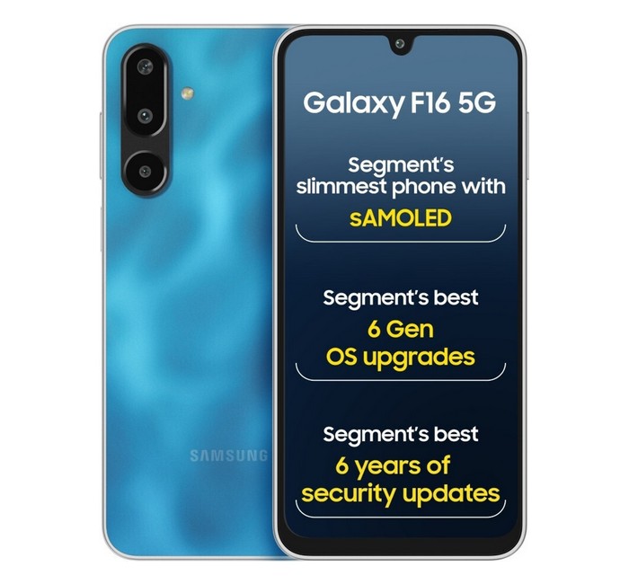 Samsung Galaxy F16 5G (Vibing Blue, 128 GB)(4 GB RAM)