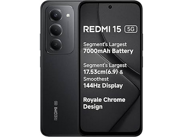 REDMI 15 5G (Midnight Black, 128 GB) (6 GB RAM)